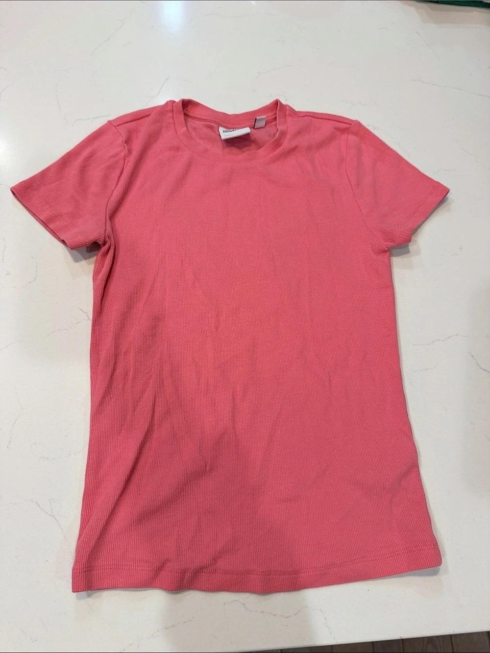 Aritzia TNA HomeStretch Rib Tune T-Shirt Pink XS